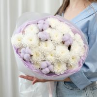 Сборный букет с хлопком