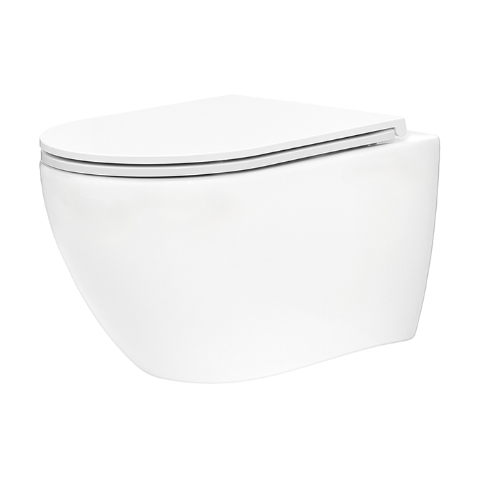 Изображение Белый подвесной унитаз TECE со смывом Tornado и сиденьем микролифт