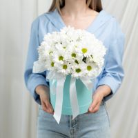 Коробка S ромашка белая