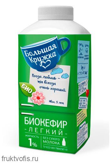 Биокефир Большая Кружка 1% 300 гр