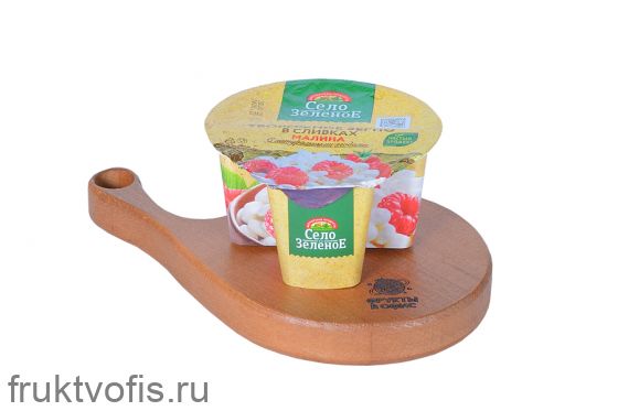 Творожное зерно Село зеленое в сливках малина
