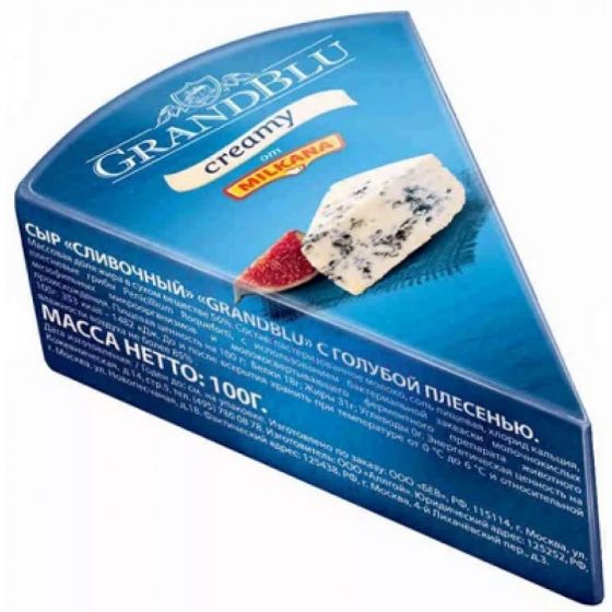 Сыр GrandBlu Creamy с голубой плесенью 56% 100 гр