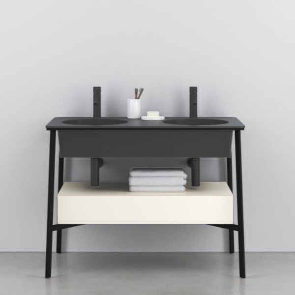 Cielo I Catini Catino Doppio раковина 1100x540x180 мм, две чаши, без отверстий под сметитель, без перелива