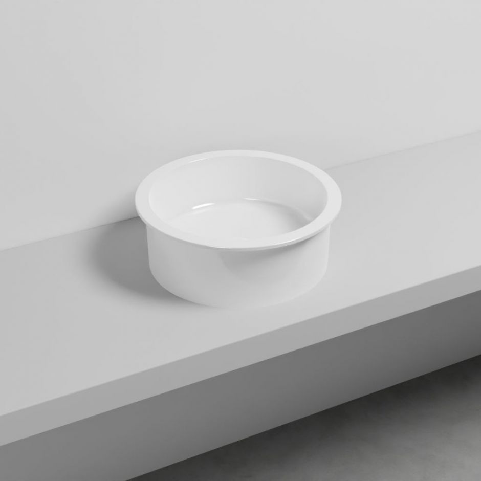 Изображение Cielo Catino 65 раковина  450х160 мм, накладная, круглая, без отверстий для смесителя, без перелива