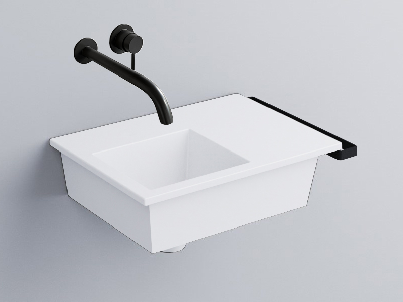 Cielo Era мойка 450х340х140 мм, накладная/подвесная, чаша слева, без отверстия для смесителя, без перелива, в комплекте крепление ФОТО