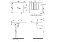 Cielo Enjoy раковина 600х4800х1250 мм, подвесная прямоугольная, без отверстия для смесителя, перелив схема 2