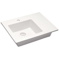 Cielo Era раковина 600х460х140 мм, накладная/подвесная, чаша слева, без отверстия для смесителя, без перелива, в комплекте крепление схема 1