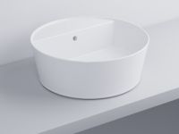 Cielo Le Bacinelle Handy раковина 450 450х168 мм, без отверстия для смесителя, с переливом схема 3