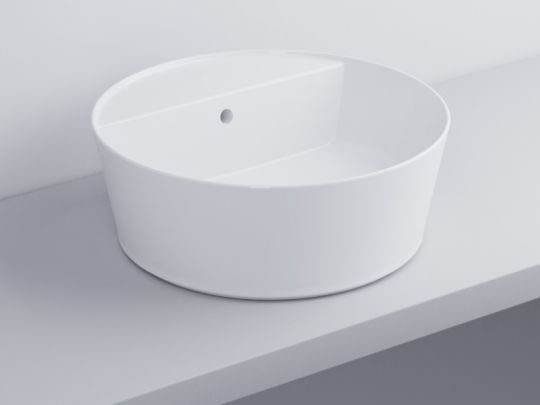 Cielo Le Bacinelle Handy раковина 450 450х168 мм, без отверстия для смесителя, с переливом схема 3