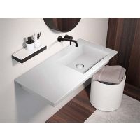 Cielo Era мойка 1000х460х140 мм, накладная/подвесная, чаша справа, без отверстия для смесителя, без перелива, в комплекте крепление схема 3