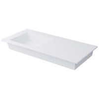 Cielo Era мойка 1000х460х140 мм, накладная/подвесная, чаша слева, без отверстия для смесителя, без перелива, в комплекте крепление схема 1