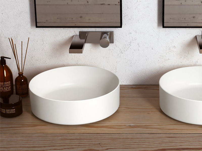 Cielo Shui Comfort раковина 440х430х130 мм, накладная/подвесная, без отверстия для смесителя, без перелива ФОТО