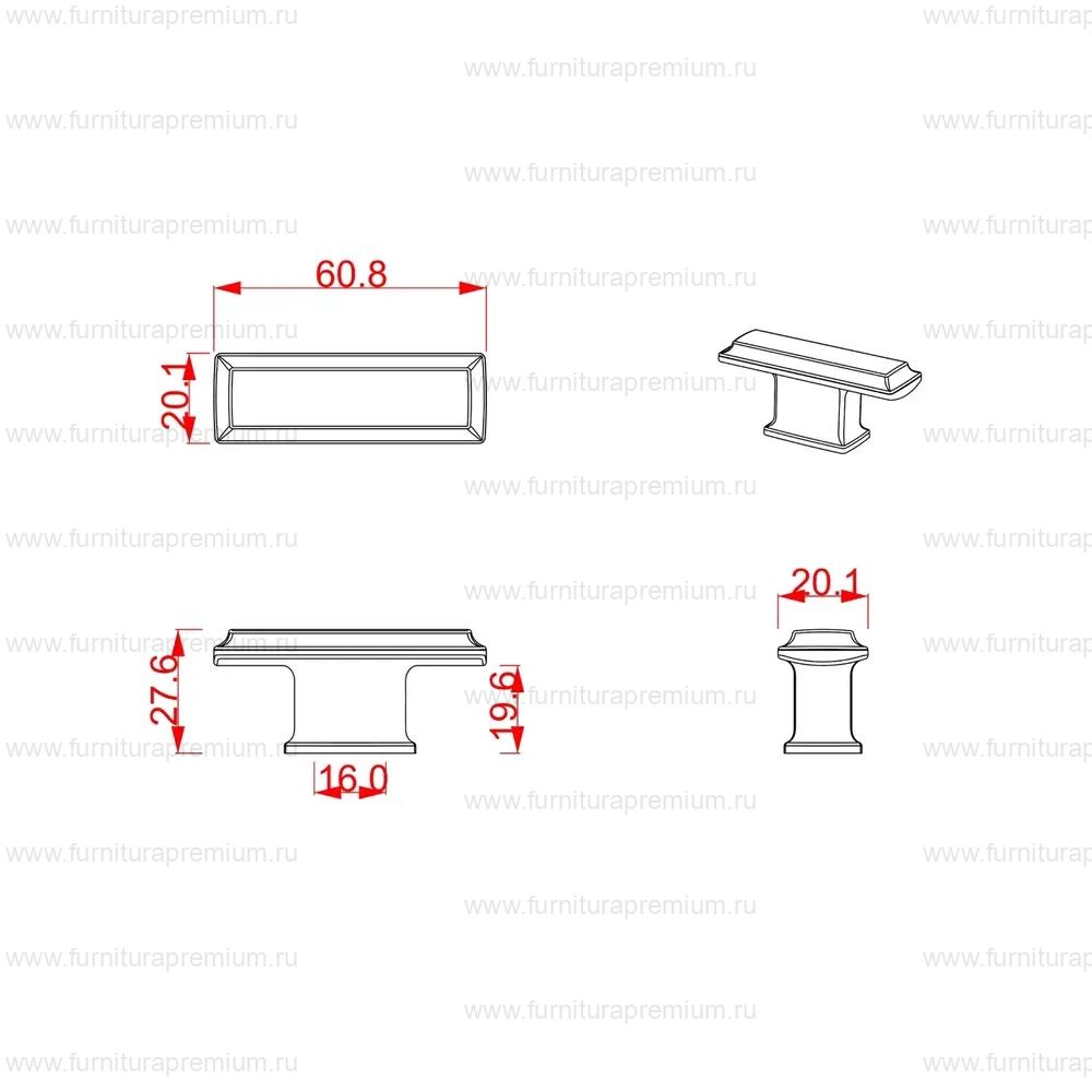 Мебельная ручка-кноб Cebi A4104/016