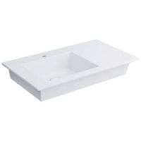 Cielo Era мойка 800х460х140 мм, накладная/подвесная, чаша слева, без отверстия для смесителя, без перелива, в комплекте крепление схема 1