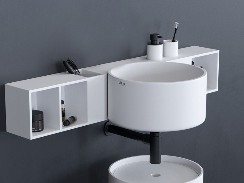 Cielo Sella раковина 400х480х200 мм, накладная, без отверстий для смесителя, без перелива ФОТО