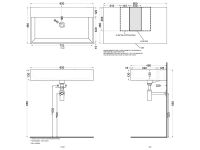 Cielo Smile раковина 800х460х130 мм, подвесная/накладная, без отверстий для смесителя, без перелива, с переливом схема 2