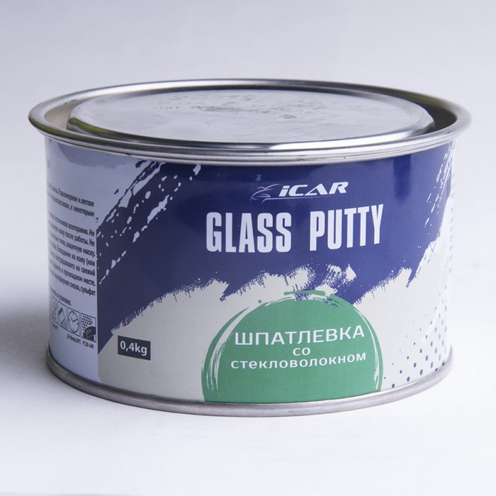 Icar GLASS PUTTY Шпатлевка, 0,4кг.