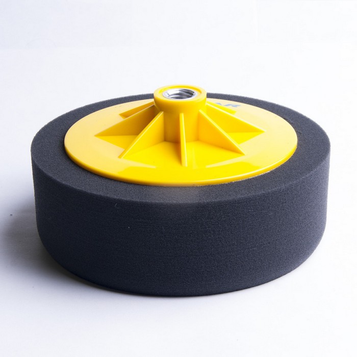 Icar Soft BLACK Полировальный круг с резьбой M14 из поролонa T50mm мягкий, черный, D150мм.