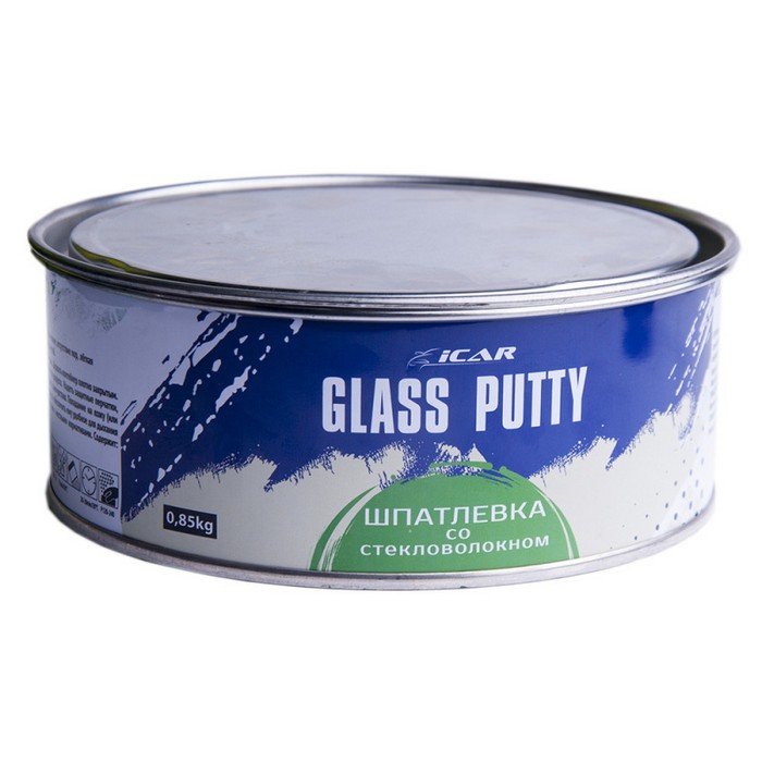 Icar GLASS PUTTY Шпатлевка, 0,85кг.