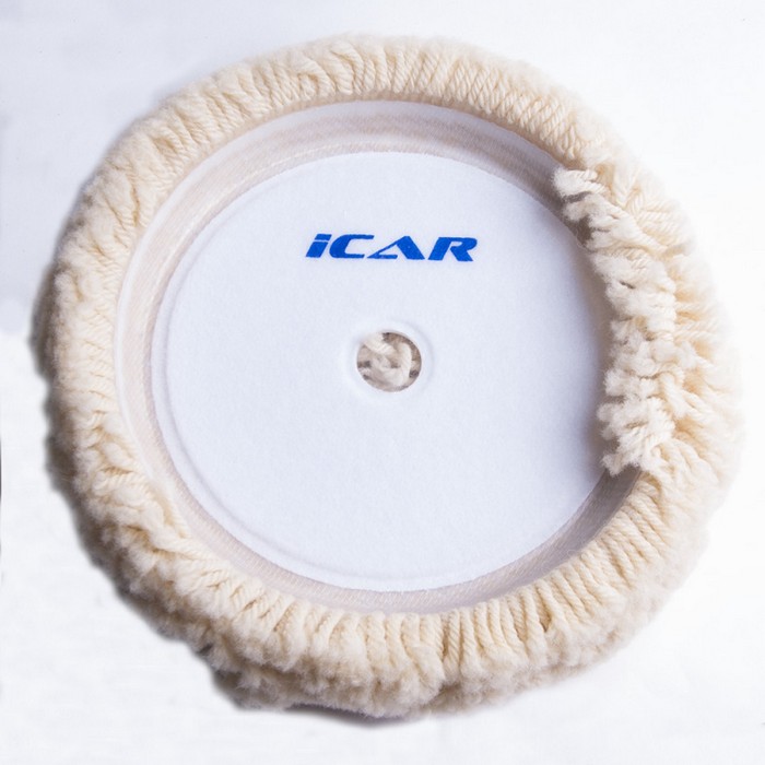 Icar Hard Полировальный круг (велкро 150mm) из натурального крученного ворса жесткий, D180мм.