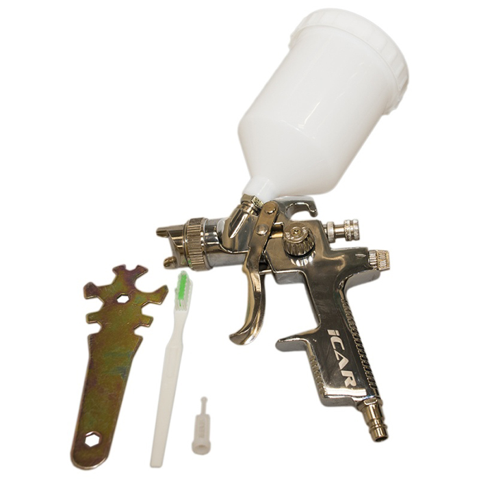 ICAR Краскопульт пневматический ICAR 017 с верхним бачком 600мл., сопло 1,7мм.