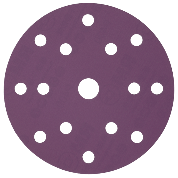 Hanko PP627 Purple Paper Шлифовальный диск, 15 отверстий, Р400, 150мм., в упаковке 100шт.