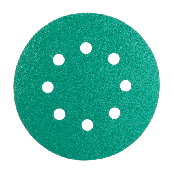 Hanko DC341 Film Green Шлифовальный диск, 8 отверстий, Р220, 125мм., в упаковке 100шт.