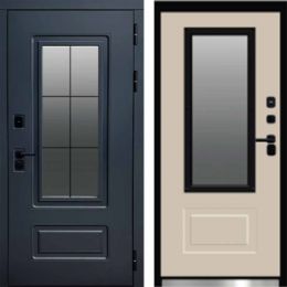 Входная дверь Termo-door Эверест - Слоновая кость с терморазрывом и стеклопакетом