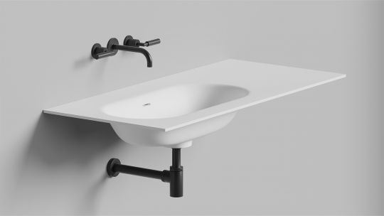 Раковина подвесная Salini Onda Flow Oval без отверстий под смеситель и с донным клапаном 72x34 14022042M схема 9