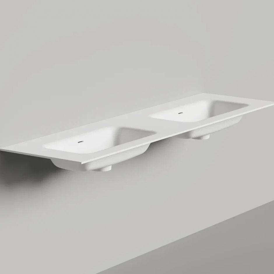 Подвесная раковина Salimi Onda Flow Round 72x34 с двумя чашами 14022052MN