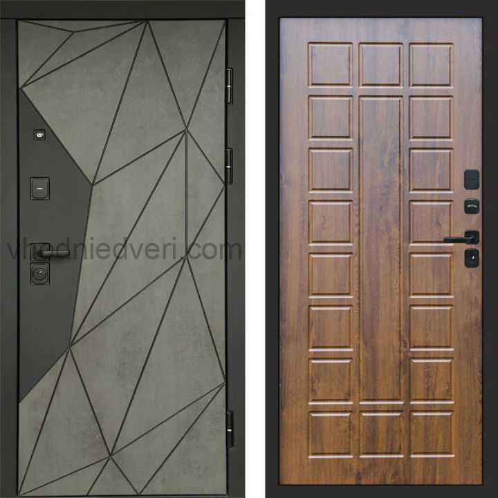 Входная дверь Termo-door Геометрия Бетон - Престиж Дуб