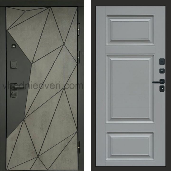 Входная дверь Termo-door Геометрия Бетон - Лион Грей софт