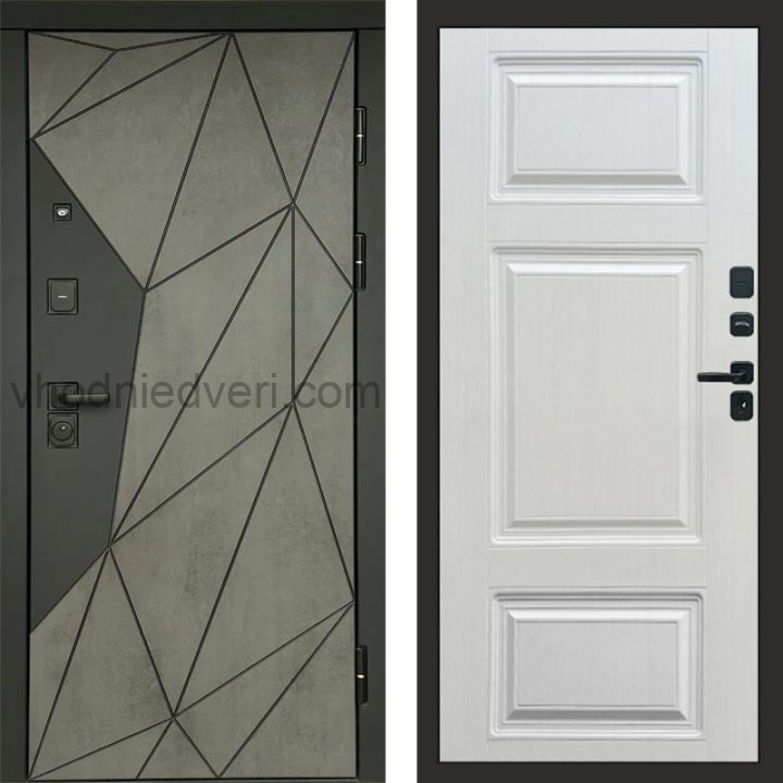 Входная дверь Termo-door Геометрия Бетон - Лион Лиственница