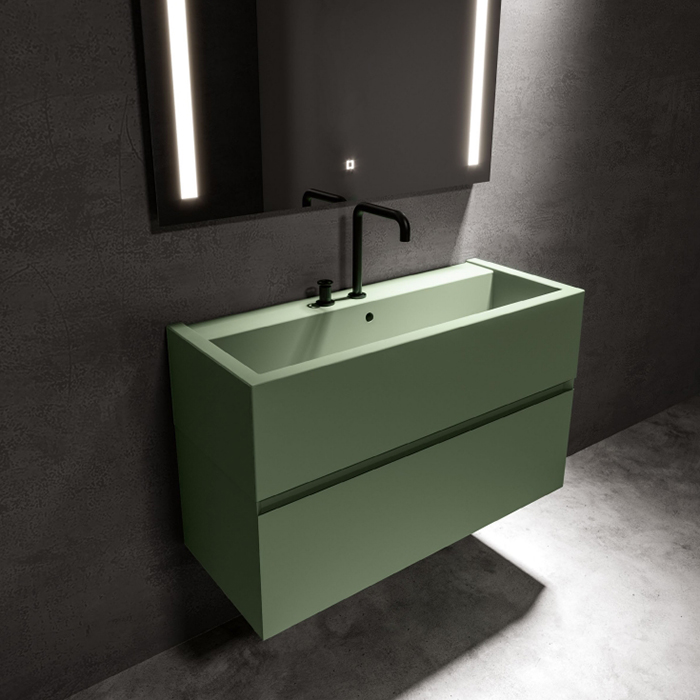 Подвесная тумба Kerasan Kanaal 7812 100х40 см с ящиком ФОТО