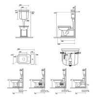 Пьедестал для раковины Kerasan Oke&Hako 5541 40 см с кронштейном схема 2