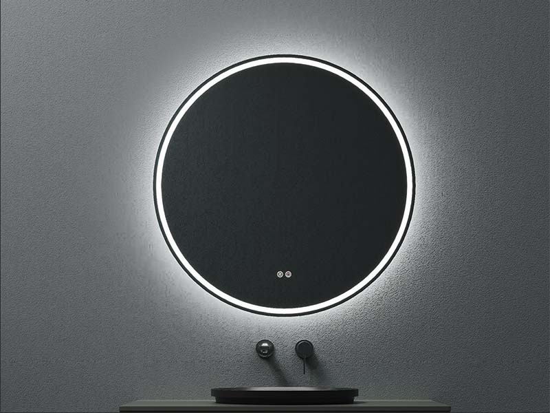 Зеркало круглое c подсветкой UNI-FLOW M-201 защита от запотевания D-100 см ФОТО