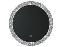 Зеркало c подсветкой UNI-FLOW M-213 с защитой от запотевания круглое D-90 см схема 1