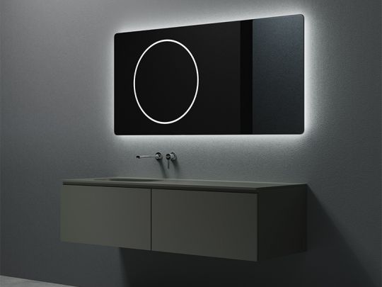 Зеркало UNI-FLOW M639 c подсветкой и защитой от запотевания 80x80 см схема 2