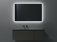 Зеркало c подсветкой UNI-FLOW M-647 с защитой от запотевания 100x80 см схема 2