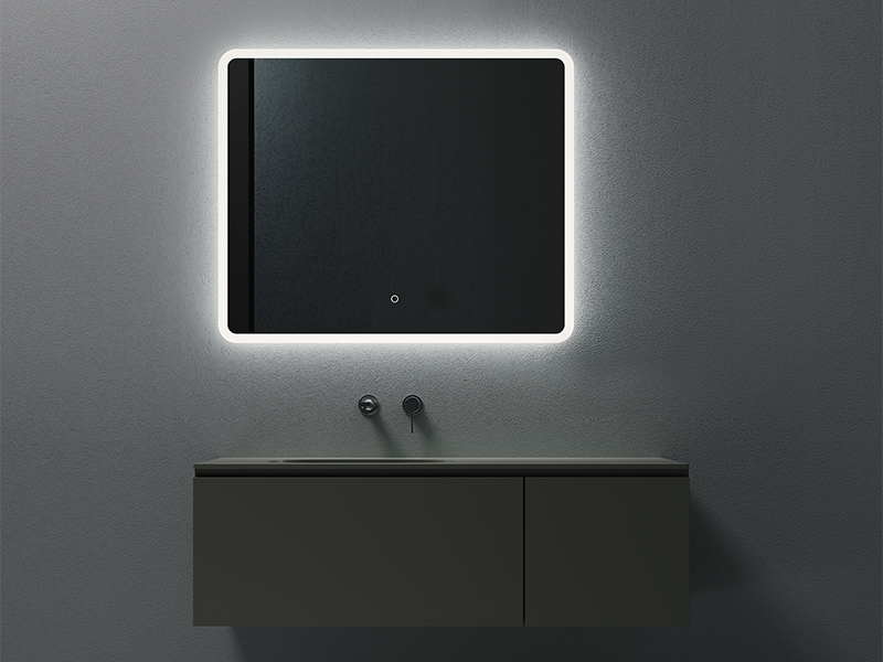 Зеркало UNI-FLOW M-647 с антизапотеванием и подсветкой 90x80 см ФОТО