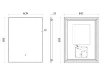 Зеркало c подсветкой UNI-FLOW M-010 60x80 см схема 3