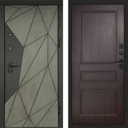 Входная дверь Termo-door Геометрия Бетон - Классик Венге
