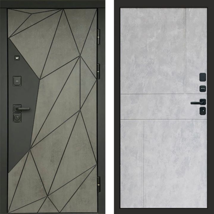 Входная дверь Termo-door Геометрия Бетон - Горизонт Бетон светлый