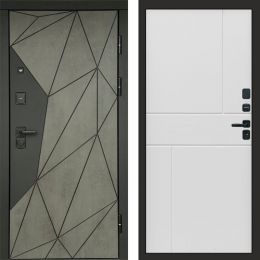 Входная дверь Termo-door Геометрия Бетон - Горизонт Белый