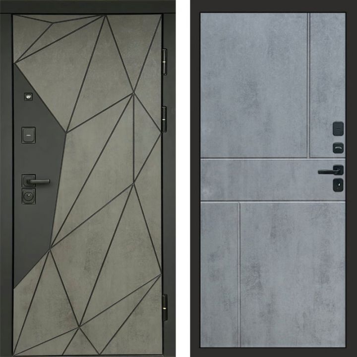 Входная дверь Termo-door Геометрия Бетон - Горизонт Бетон темный