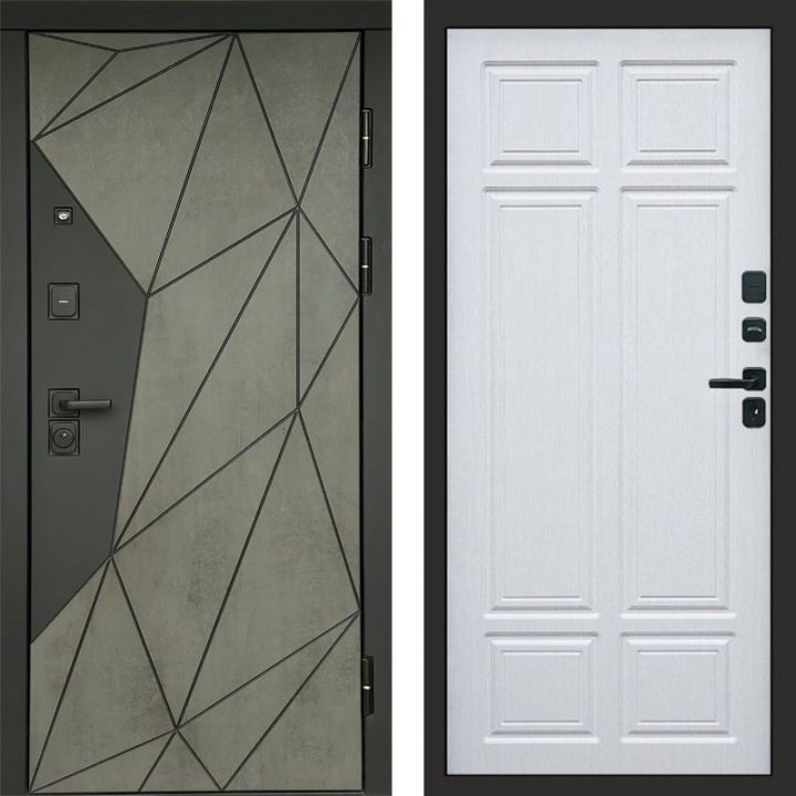 Входная дверь Termo-door Геометрия Бетон - Премиум Лиственница