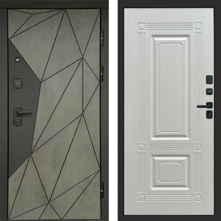 Входная дверь Termo-door Геометрия Бетон - Мадрид Лиственница
