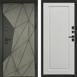 Входная дверь Termo-door Геометрия Бетон - Гранд Белый софт