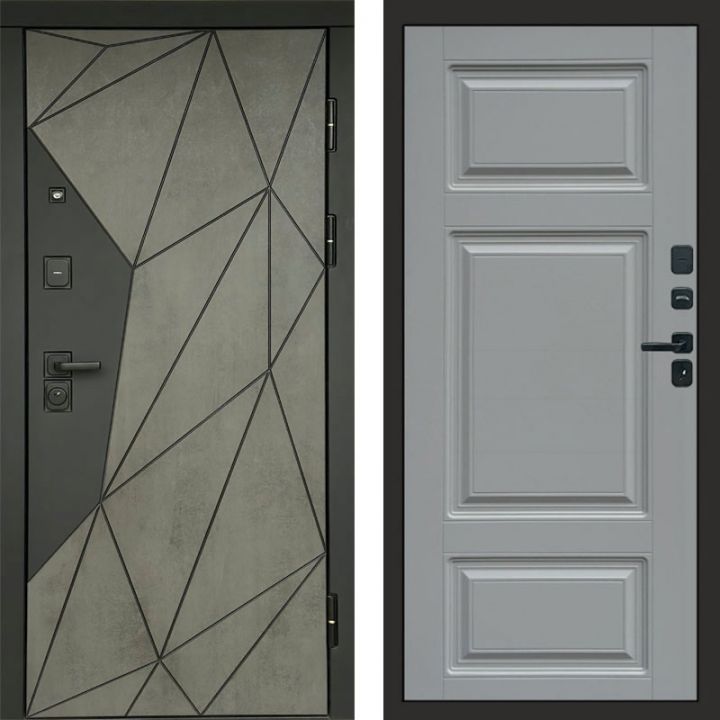 Входная дверь Termo-door Геометрия Бетон - Лион Грей софт
