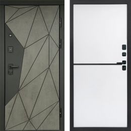 Входная дверь Termo-door Геометрия Бетон - Нео White
